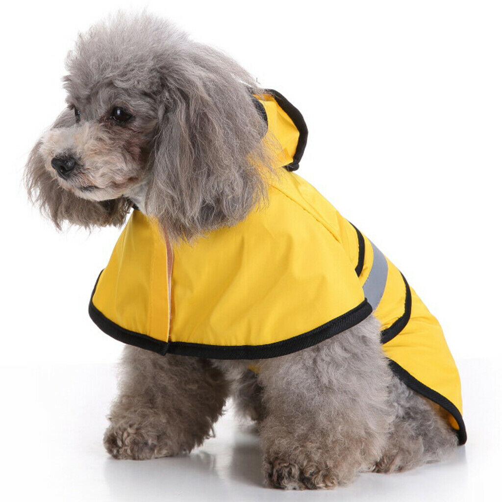 Dog Raincoat Raincoat Reflective Rain Rainwear Safety for Small Dog Yellow L