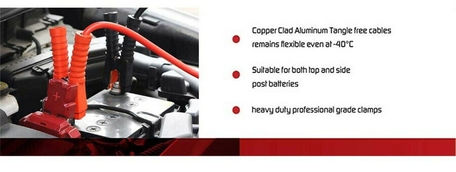 1000AMP Emergency Power Charging Jump Start Leads Car Van Battery Booster Cable