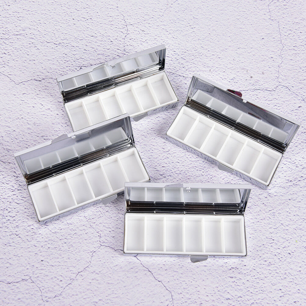 Metal Travel Pill Box Medicine Organizer Container Jewellery Storage Holde.l8