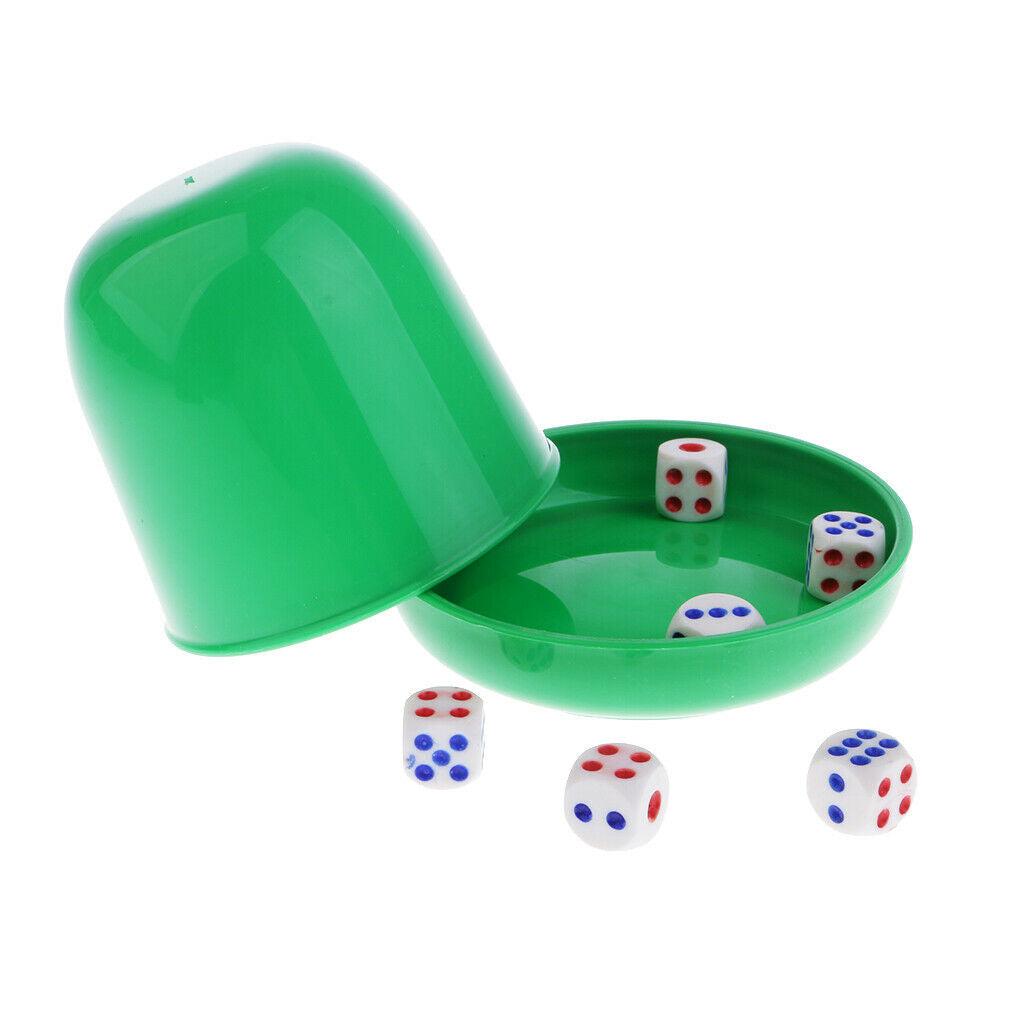 Dice Cup and 6 Acrylic Digital Dice for Game Guessing Tool