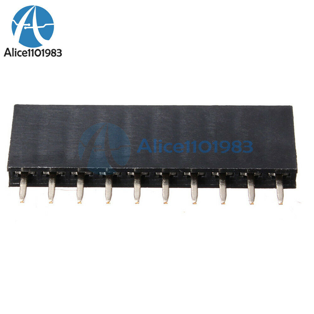100PCS 2.54mm 1x10 Single Row 10Pins PCB Straight Socket Female Header