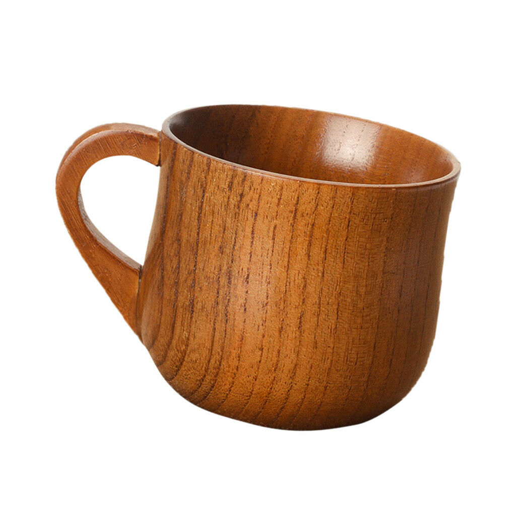 Natural Wooden Coffee Cup Beer Milk Juice Mug Primitive Handmade 7.5cmx6.8cm