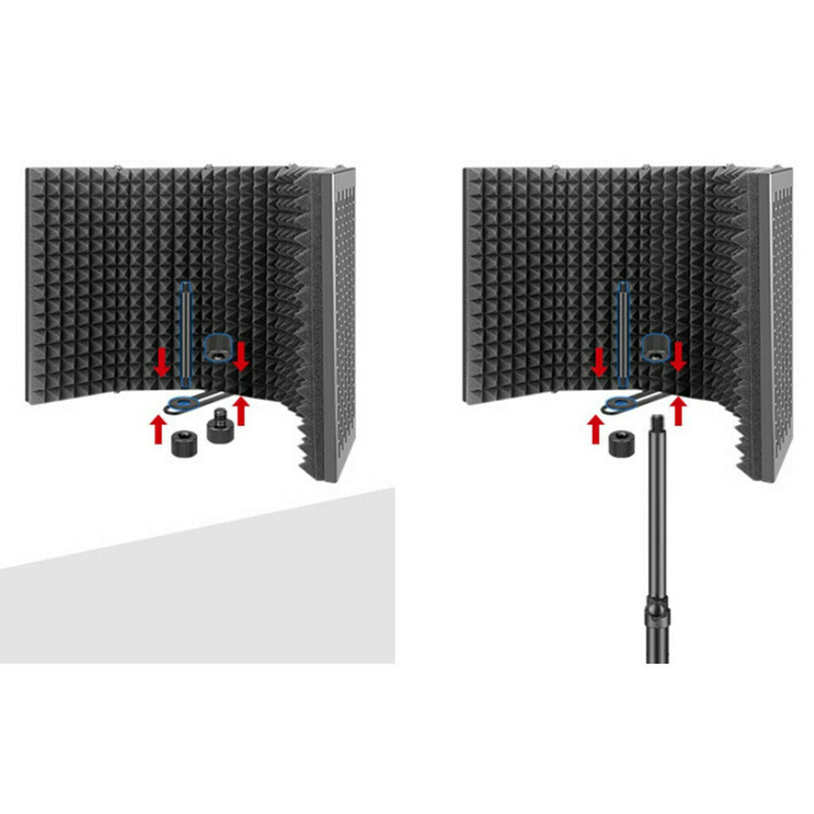 Home Studio Recording Microphone Isolation Shield   Filter Screen Vocal Booth