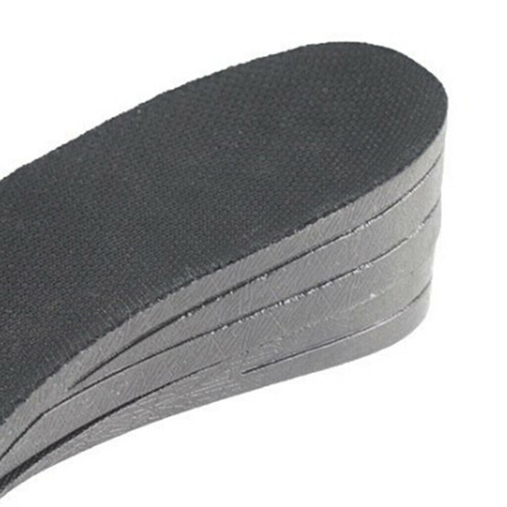 3 Layers Anti-slip Height Increase Taller Lift Insoles Inserts Black
