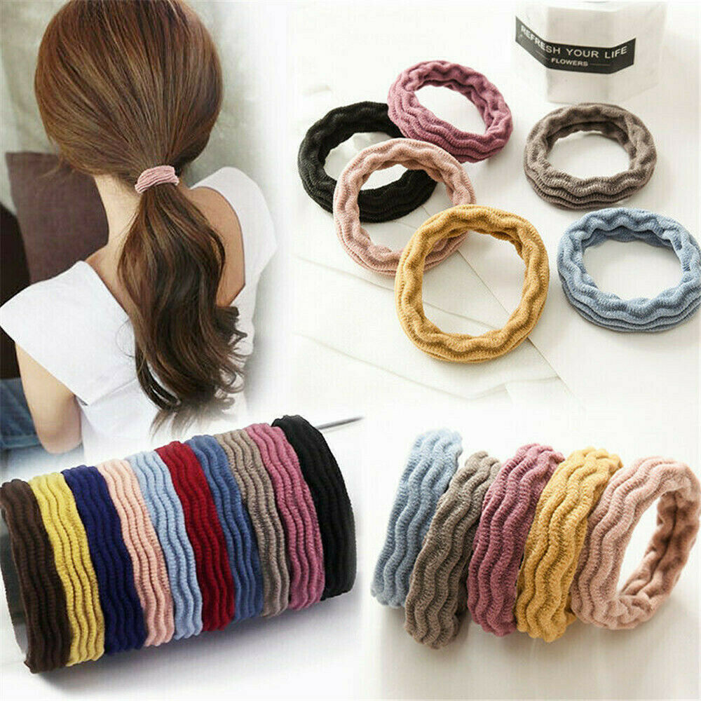 5* Ponytail Girl Elastic Rubber Hair Ties Band Rope Holder Resilience Seamless