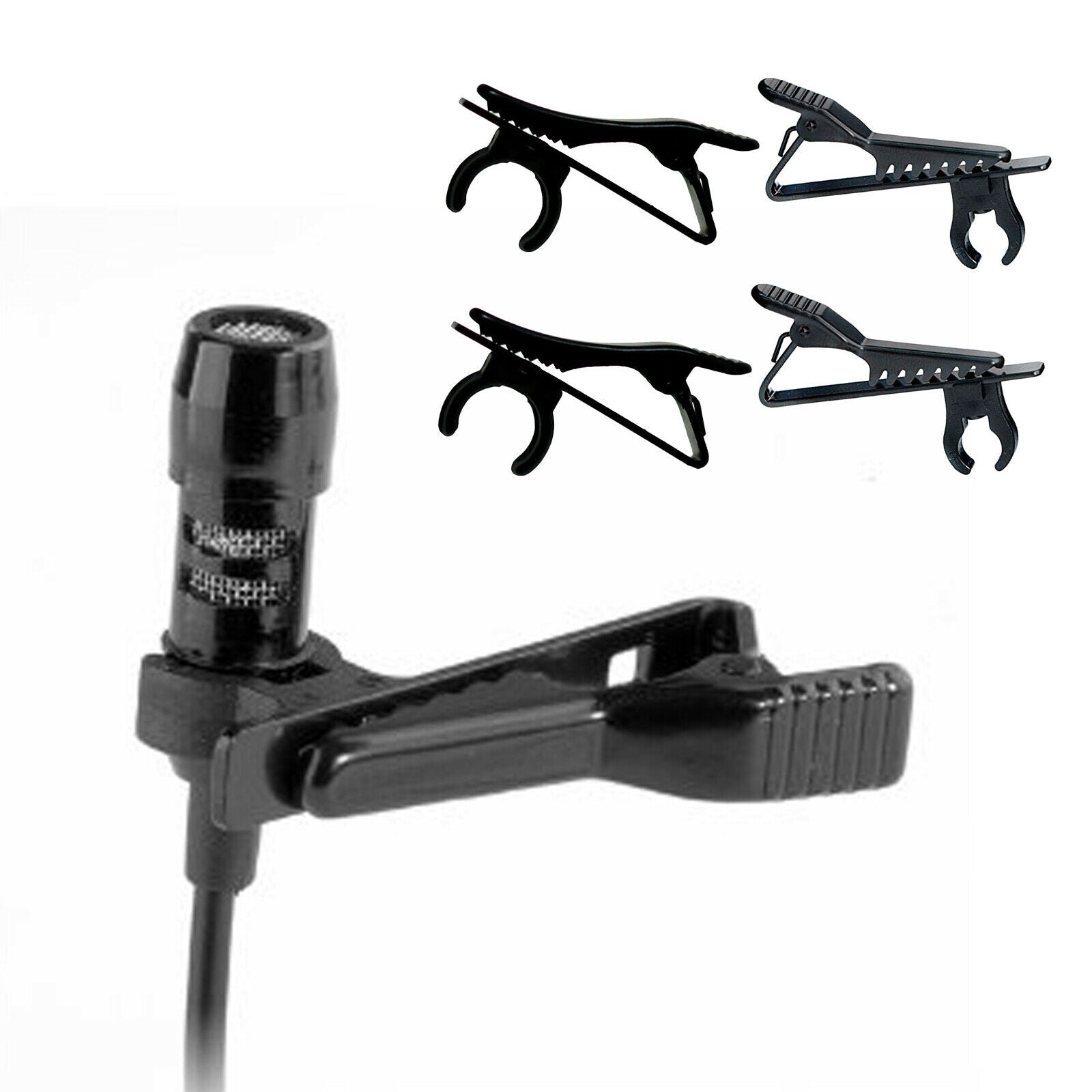 4 Pieces Mini Universal Mic Clips Lapel Collar Microphone Clip Clamp Holder