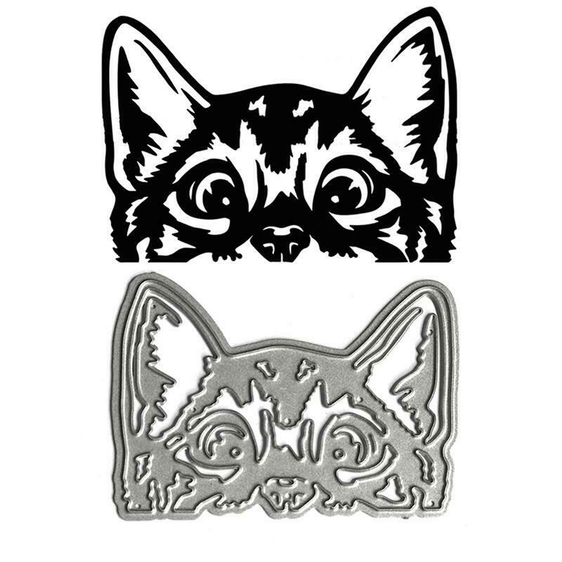 Cat Head Metal Cutting Dies Stencil Scrapbooking DIY Album Stamp Paper Card Mold