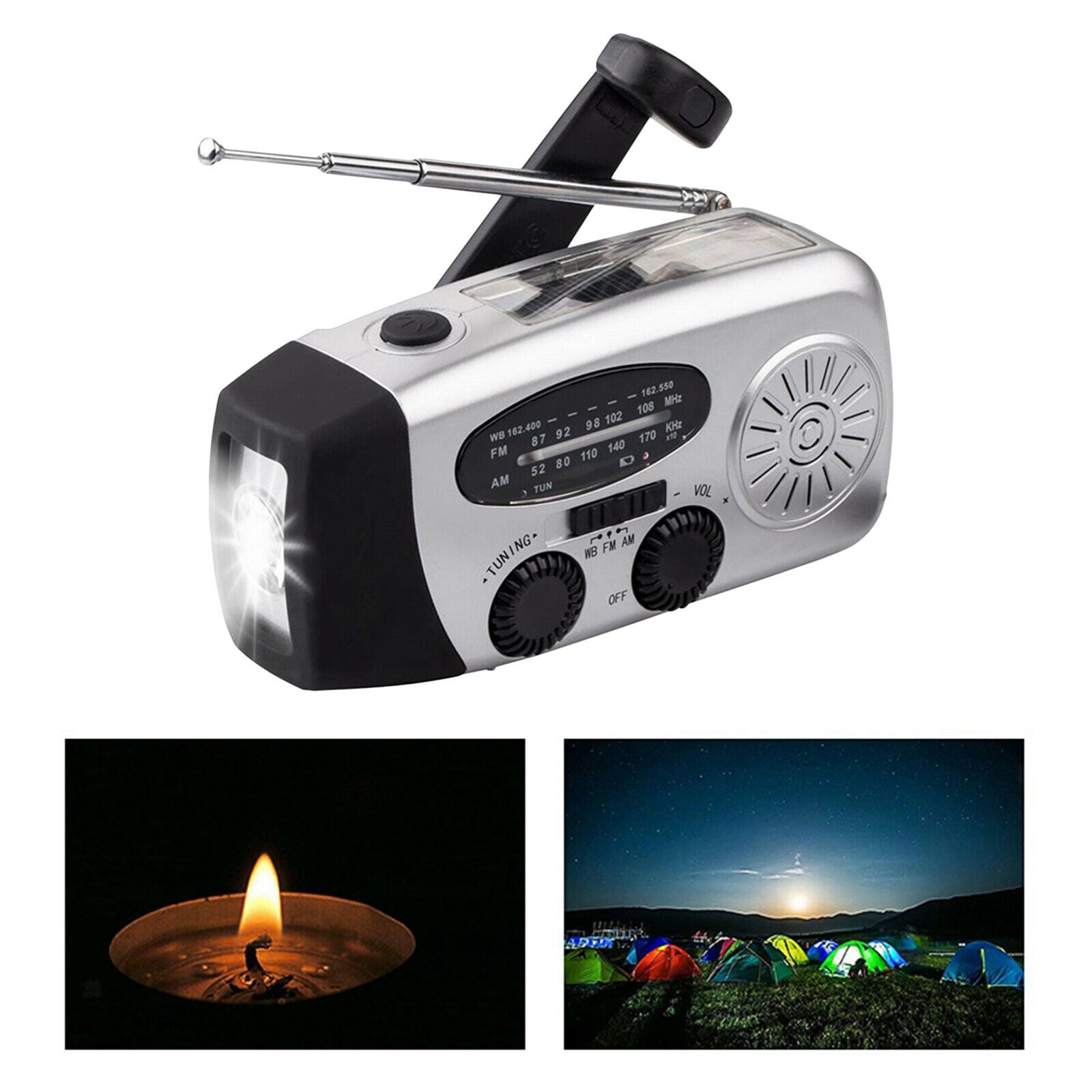 Emergency Radio Hand Crank Portable Radio USB Cell Phone Power Charger