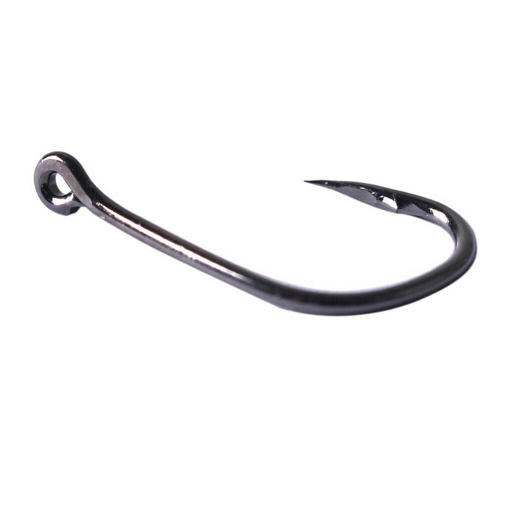 300pcs High-carbon Steel Barbed Fishing Hook Kit 3-12# Jig Big Hook Tackle