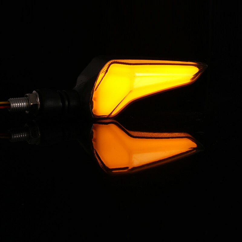 Universal 2x 12V LED Smoke Motorcycle Driving Passing Turn Signal Spot Fog Light