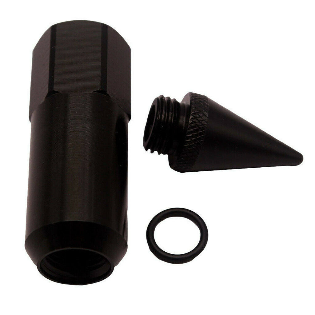20Pcs Black Racing Car Wheel/Rims Hub Lug Nuts w/Spikes 60mm Car-Styling