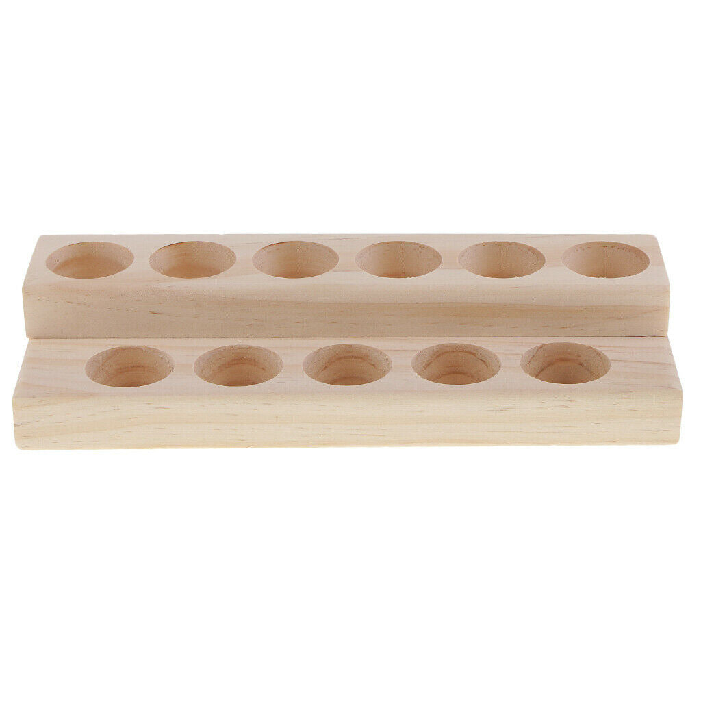 2-Tier Essential Oil Display Cosmetic Organizer Rack, 11 Slots for 5 10 15ml