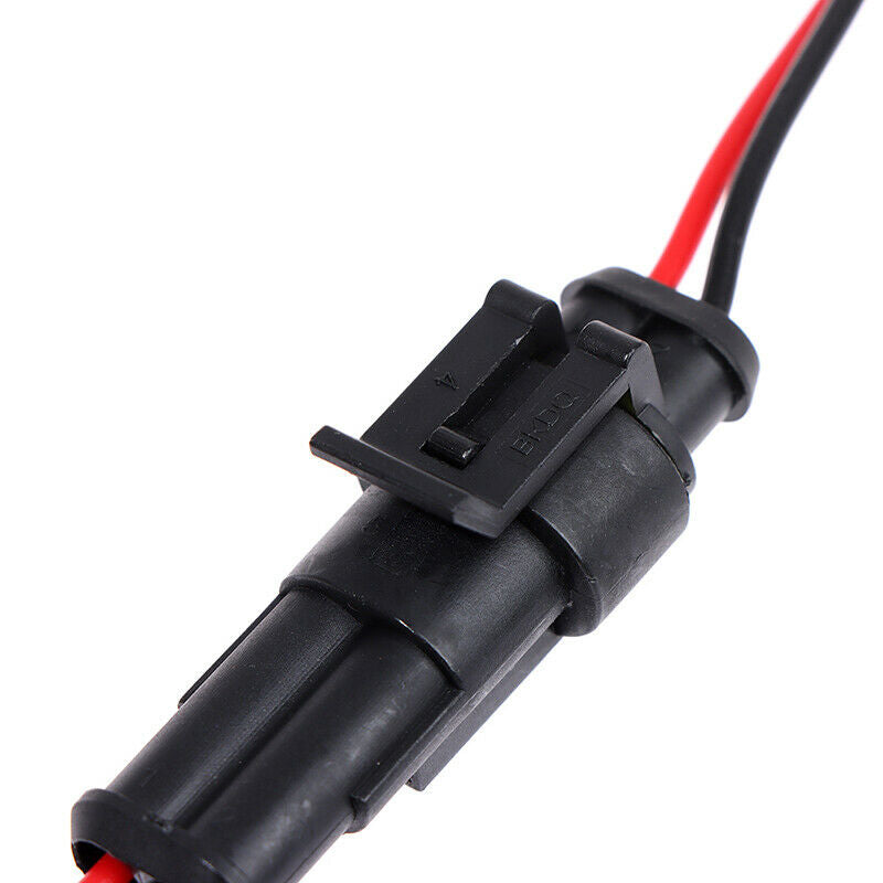 Add 10cm wire to 2-pin male and female automobile waterproof connect.l8
