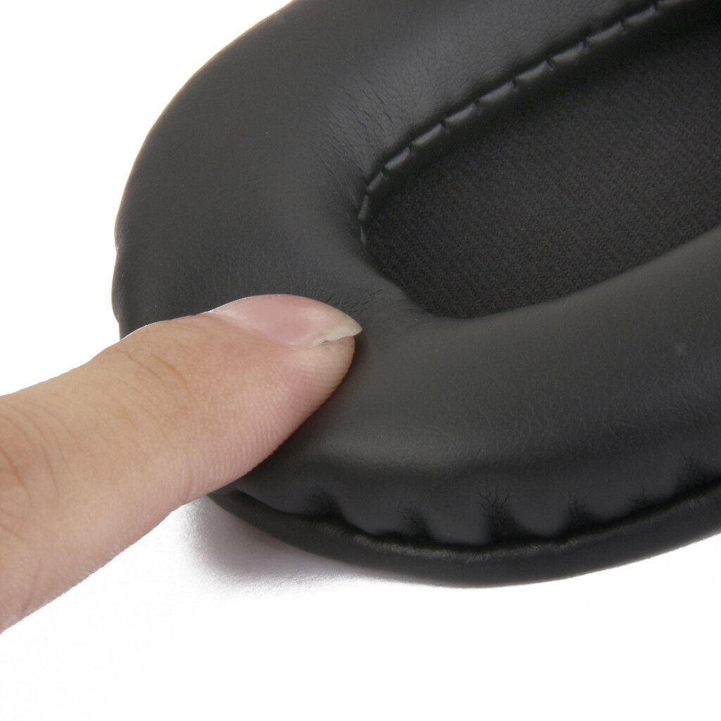 Black PU Leather Ear Pads Cushions Covers Replace for   MDR-V6 Headphones