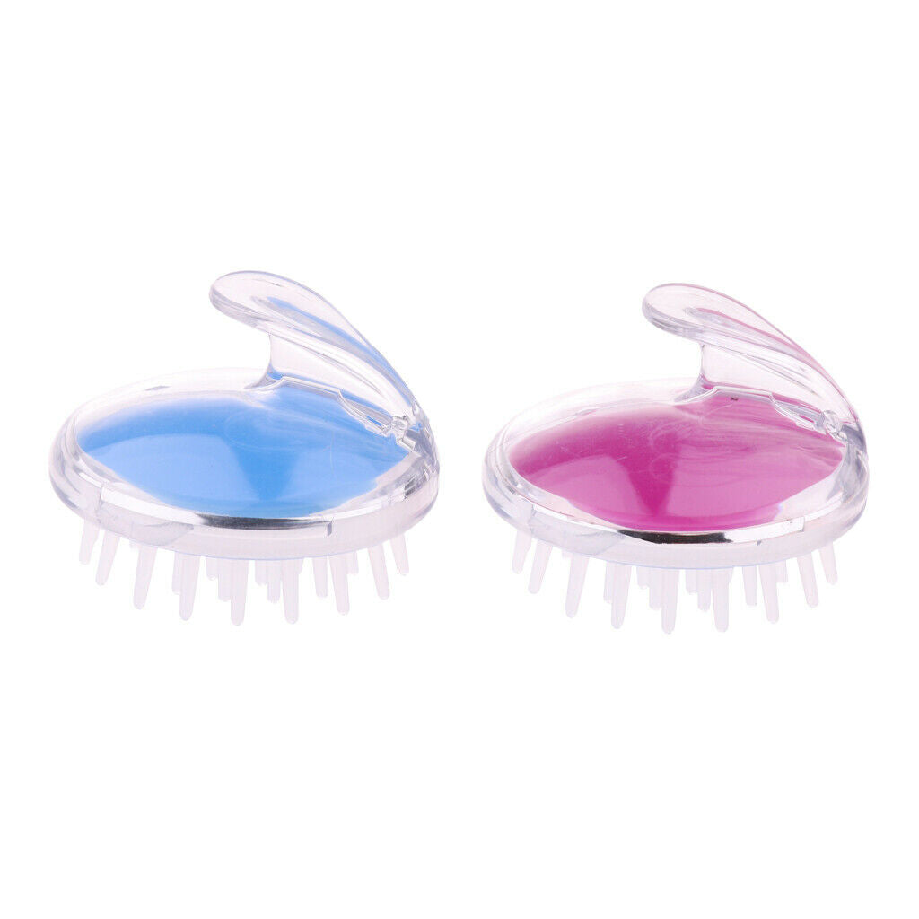 2X Multifunctional Silicone Scalp Massage Brush Baby Kids Hair Shampoo Brush