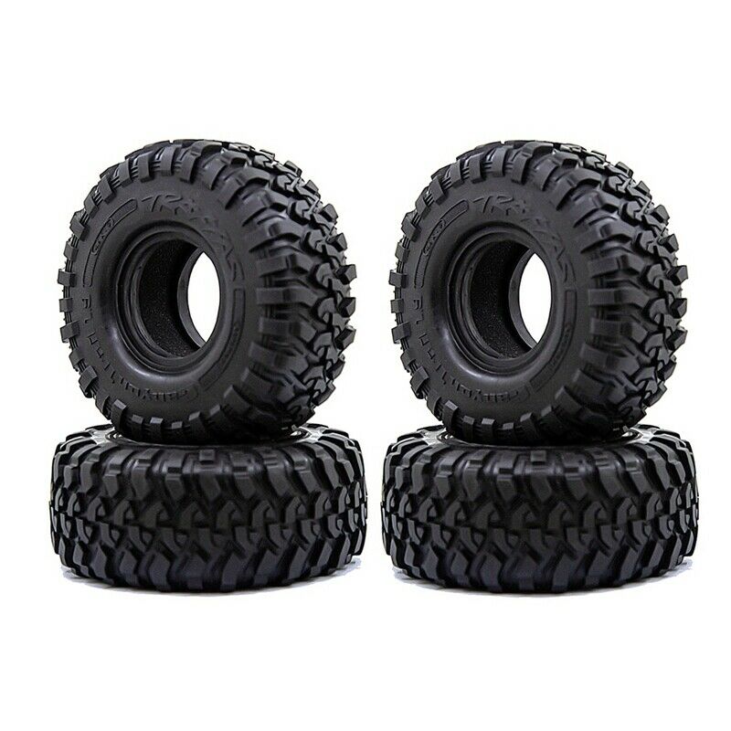 4PCS 118MM 1.9 Rubber Tires Tyres Wheel for 1/10 RC Cler Car Axial SCX10 900H1I8