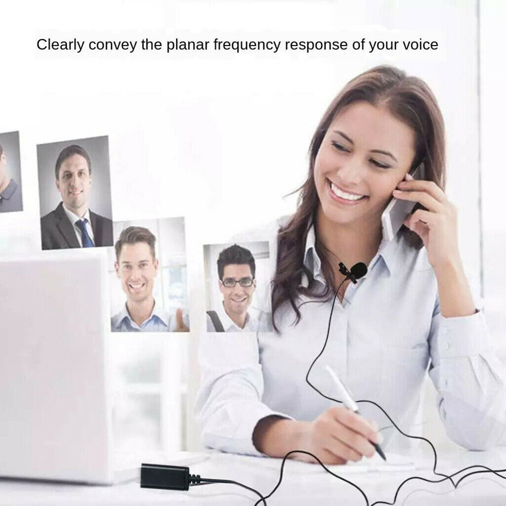 USB Lavalier Microphone,   Computer Mic | Plug and Play