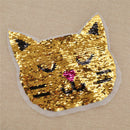 Reversible Sequins Cat Pach DIY Sewing Iron on Clothes Decoration Applique Craft