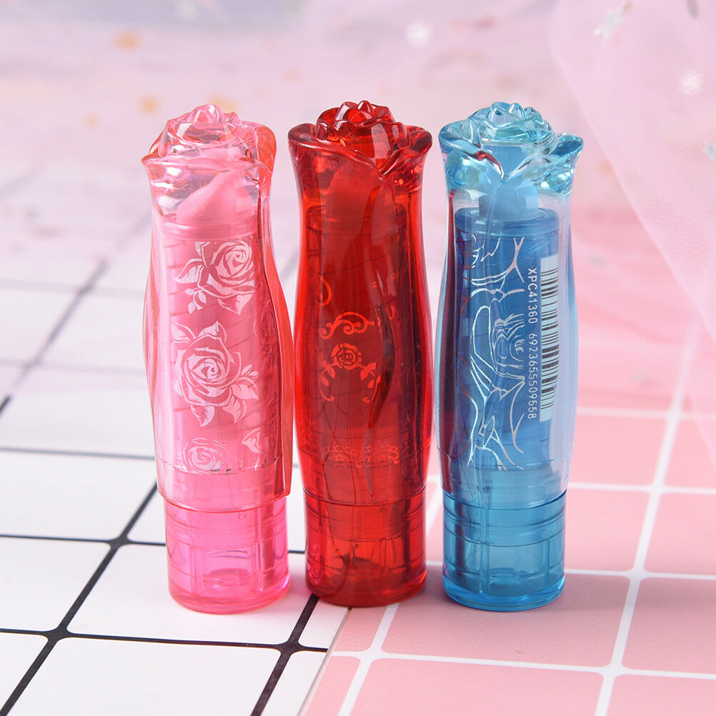 1Pc Stationery Students Lipstick Shape Eraser Rubber Novelty Gift Erase.l8