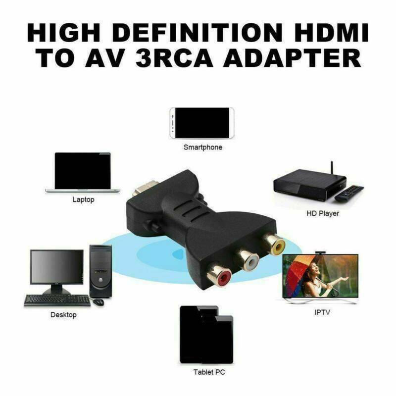 HDMI Male to 3 RCA Video Audio AV Adapter Converter for HDTV DVD TV PC Plug Tool