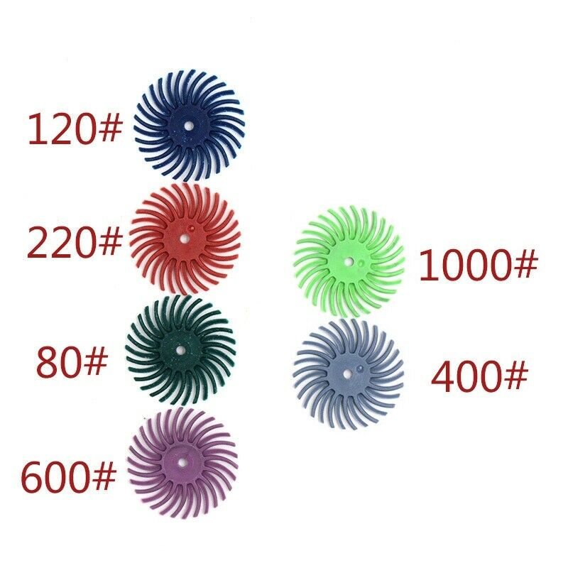 21Pcs Radial Bristle Disc Abrasive Brush Kit (1/8 Inch Shank ) for Rotary ToolW8
