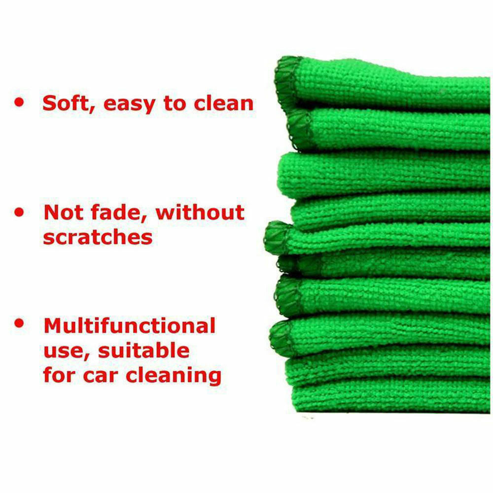 10x Car Wash Microfiber Towel Cleaning Drying Cloth Hemming Super Absorbent