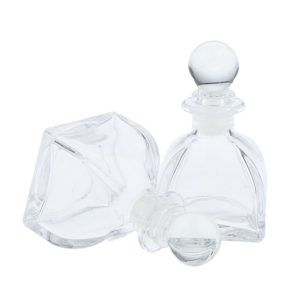 4Pcs Empty Fragrance Glass Diffuser Bottles Jars for DIY Oils Scent 50ml