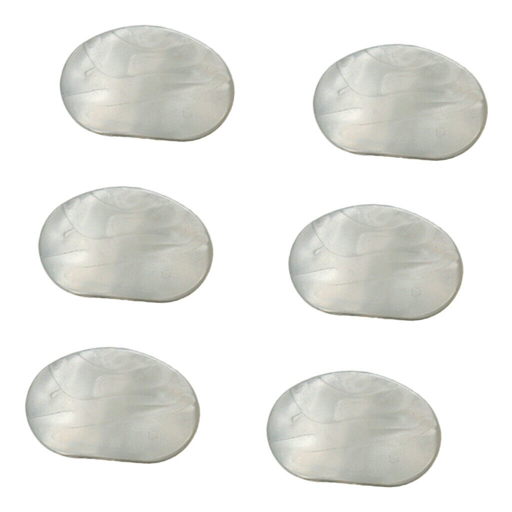 6x Plastic Tuning Key Tuner Button Knob for Wooden Guitar Replacement White