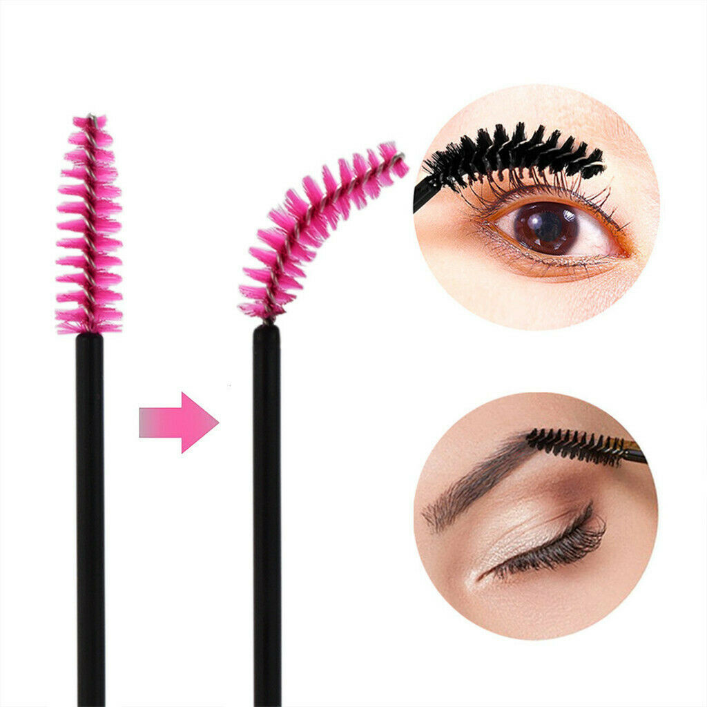 150x Lip Eyeliner Eyelash Brushes Mascara Makeup Wands Disposable Applicator Red