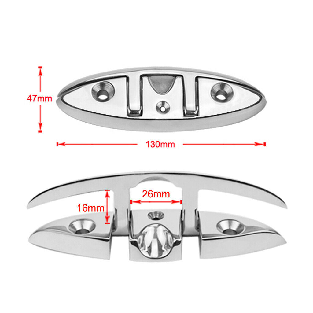 Durable 316Ss Boat Marine Deck Cleat Folding Rope Cleat Hardware Brand New