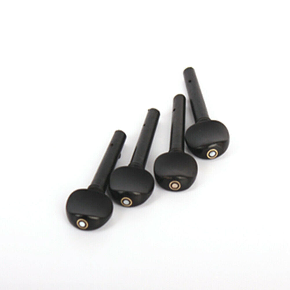 4pcs Ebony Violin Tuning Pegs Tuners with End Pin Fiddle Strings Instrument @