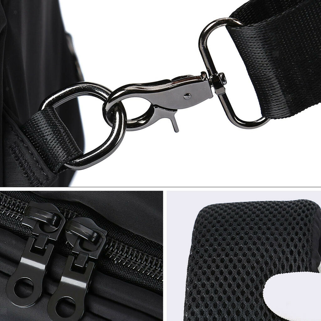 Men's Business Travel Sling Canvas Chest Pack Crossbody Anti Theft Shoulder Bag