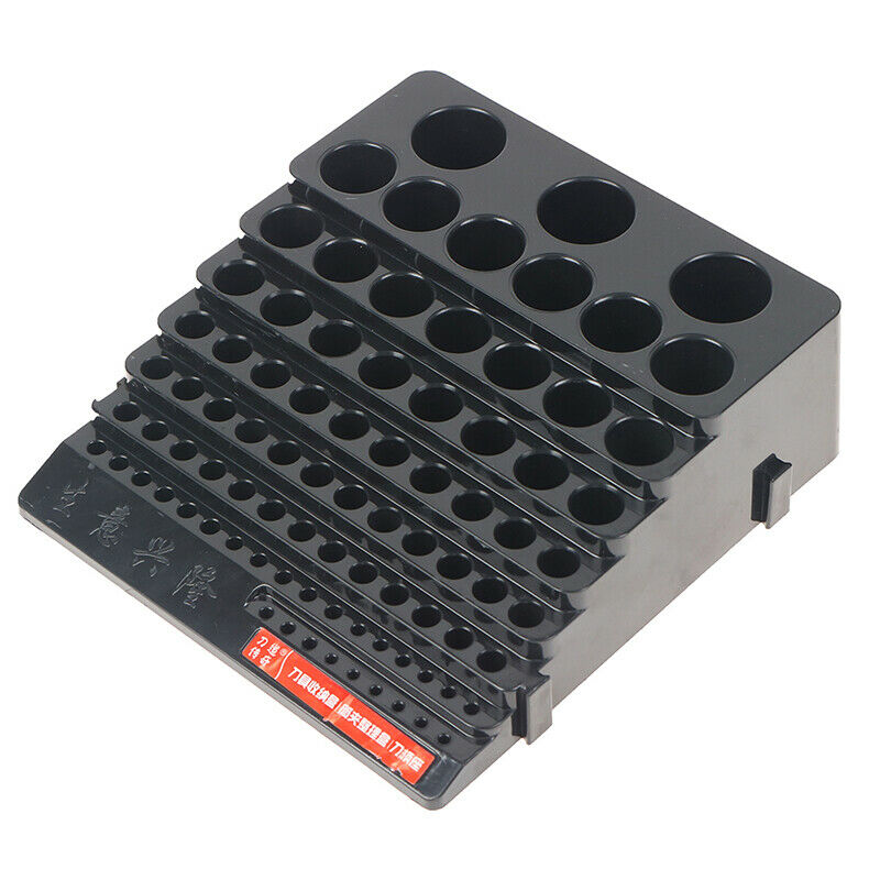 Black Drill Bit Storage Box Milling Cutter Drill Finishing Holder Organizer C DF