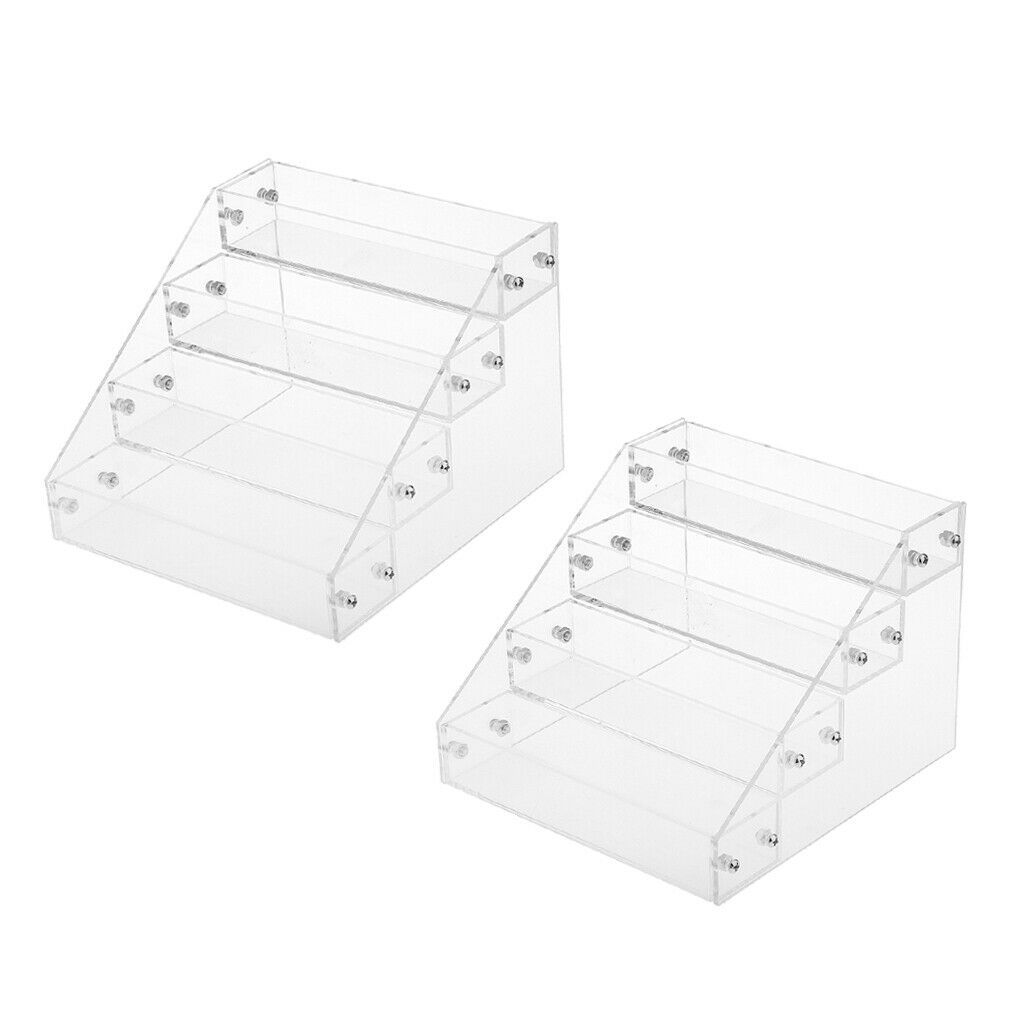 Pack of 2 Detachable Makeup Cosmetic Nail Polish Rack Stand Holder Organizer
