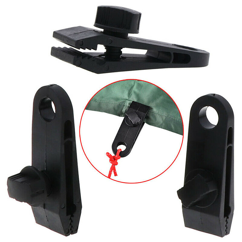 4x Windproof Awning Clamp Grip Tent Clips Accessory For Camping Tarps Carav SJ