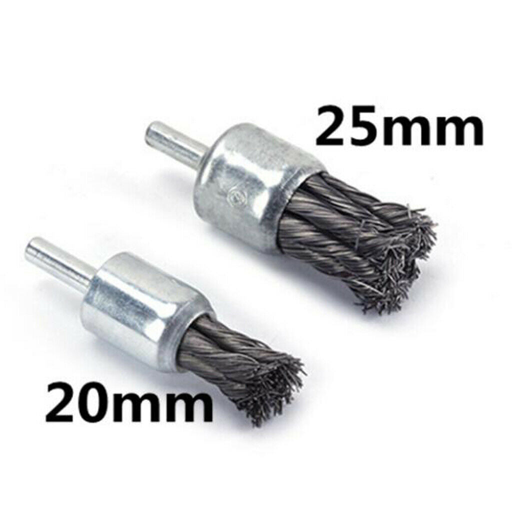 Wire Knot End Brush Rust Paint Removal Tools For Die Grinder or Drill 25mm