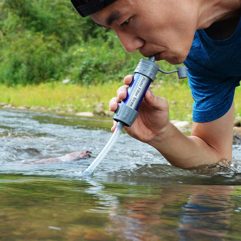 Survival Water Filter Straw Personal Purifier Filtration Emergency Outdoor G  TH