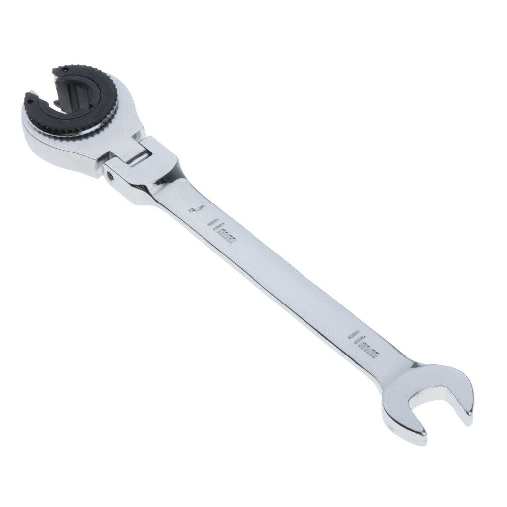 1pc Tubing Ratchet Wrench Spanners Flexible Head Durable Alloy Steel 11mm