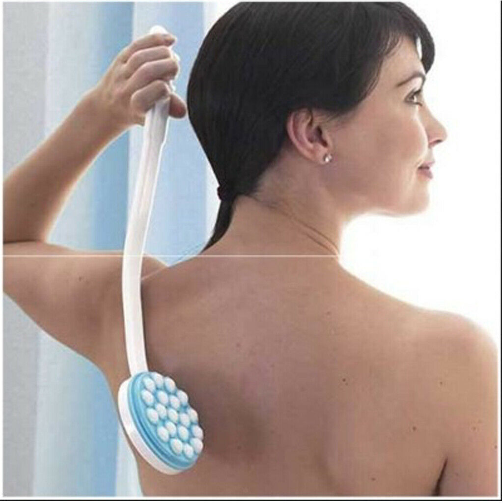 16.9"Long Handle Lotion Applicator Back Massager Bath Brush Shower Scrub Massage