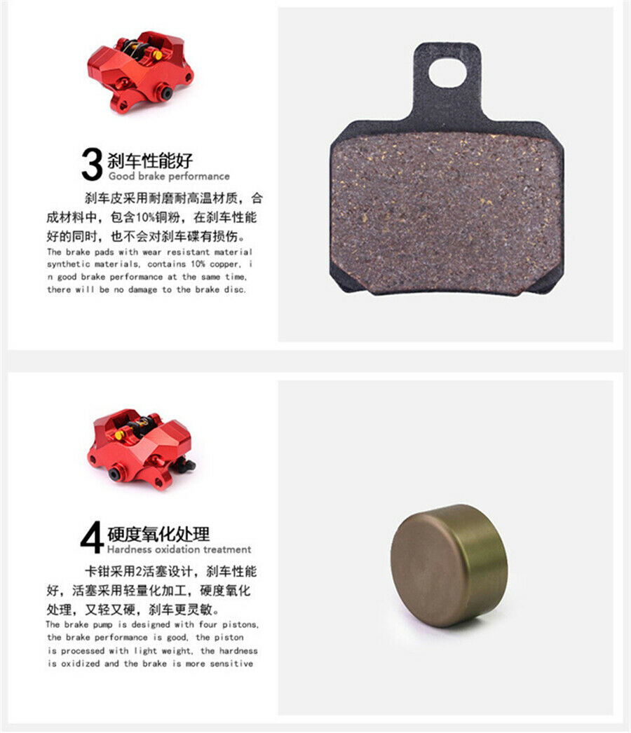 1 Pc Aluminum Alloy Motorcycle Brake Caliper With 2* Pads Good Brake Performance
