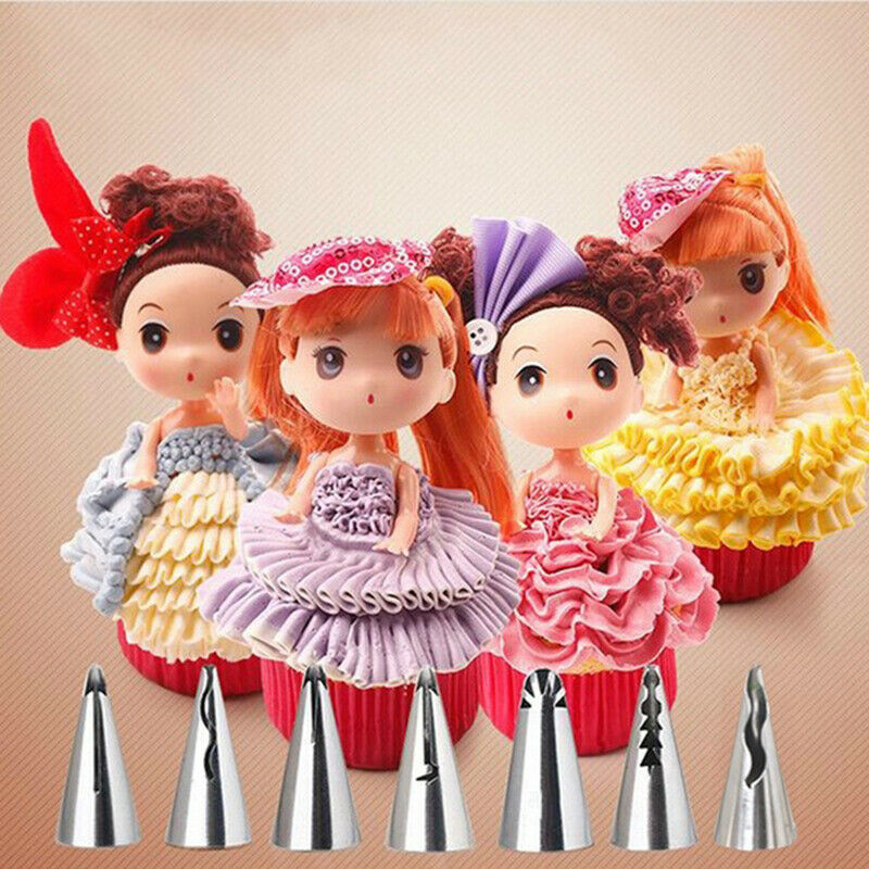 9Pcs Stainless Steel Piping Nozzles DIY Cake Decoration Biscuit Pastry Ba.l8