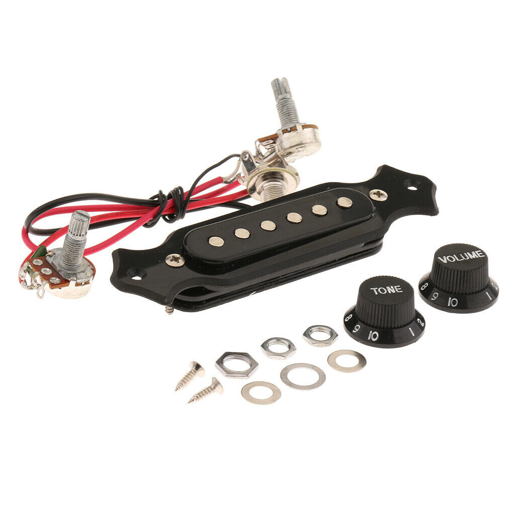 6 String Single String Pre-Wired Guitar Pickup with Volume Tone Knob