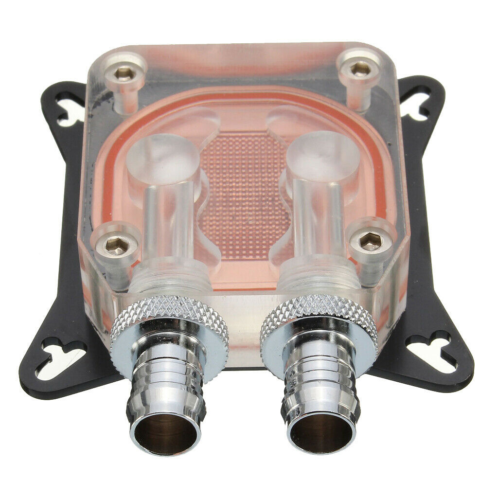 Transparent Water Cooling Block for GPU Liquid Cooler Waterblock, 50x50x3mm,