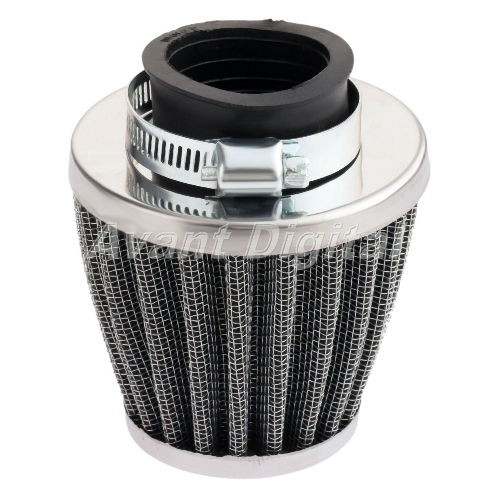 Motorcycle Motorbike 35mm Double Layer Steel Filter Gauze Clamp-on Air Filter