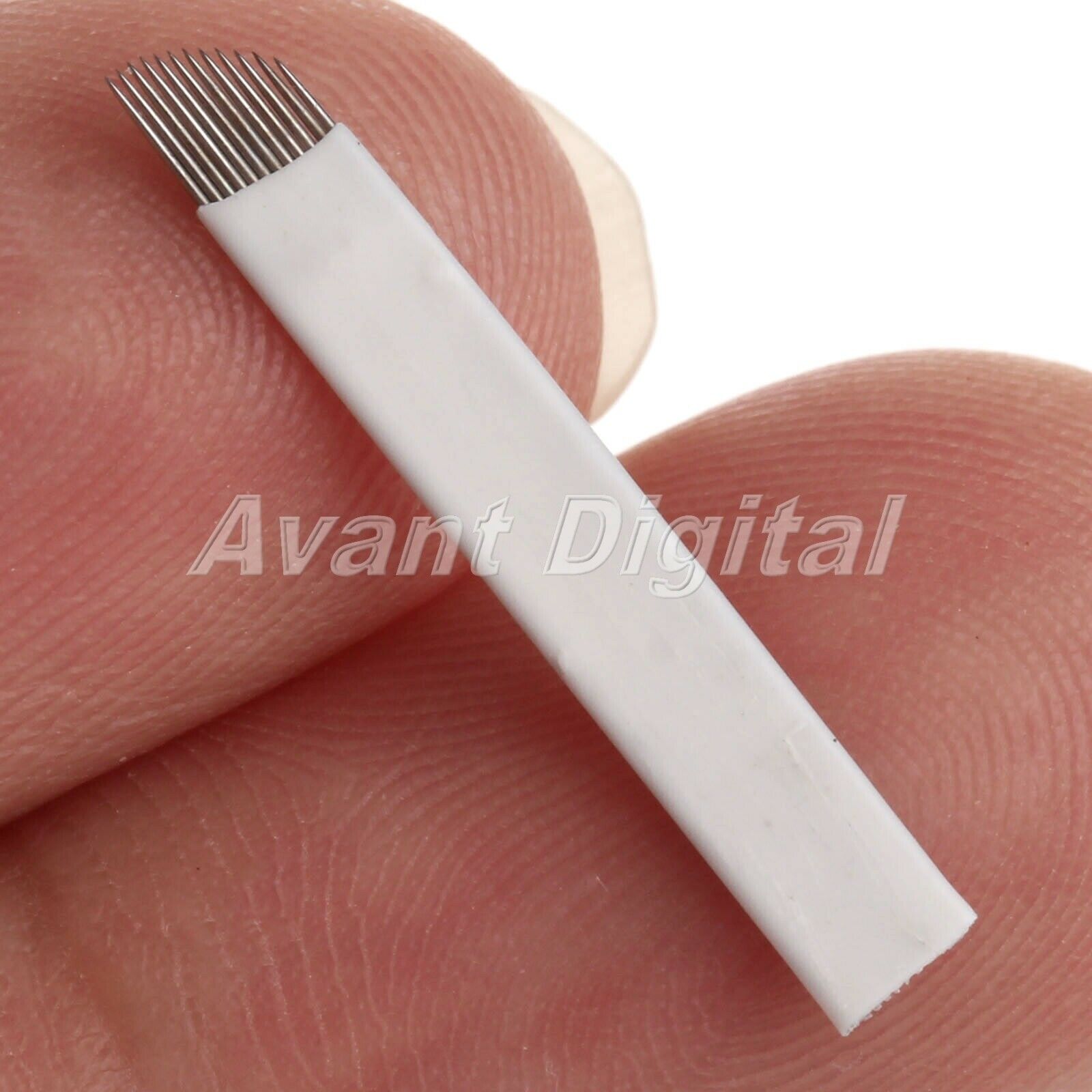 2Pcs Microblading Manual Eyebrow Tattoo Pen + 10Pcs 12pin Needle Makeup Tool Set