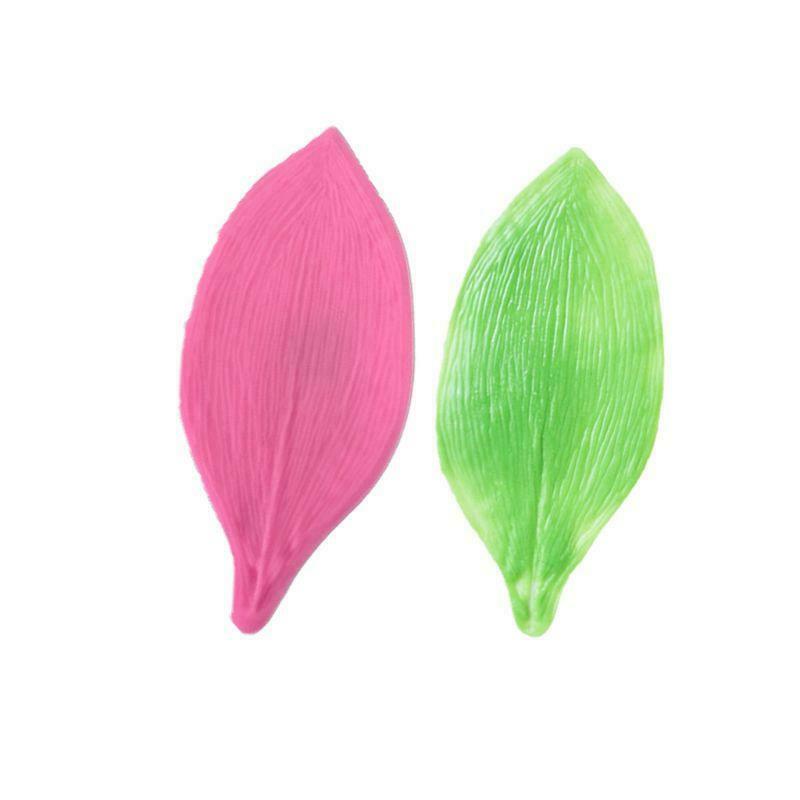 5pcs/set Leaf Silicone Mold Fondant Cake Decorating Tool Peony Rose Floral Petal