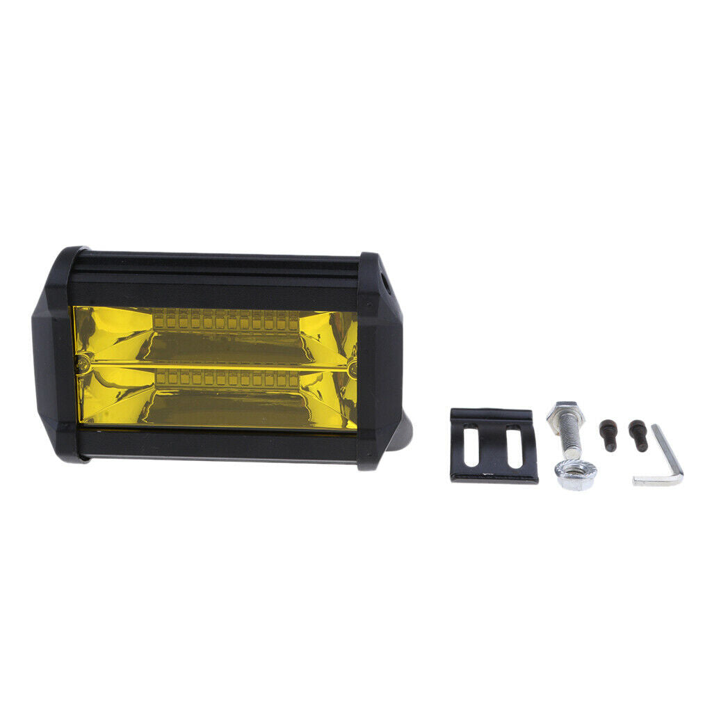 LED Double Row Long Strip Aftermarket Fog Lights Car Roof 72w Work Light New