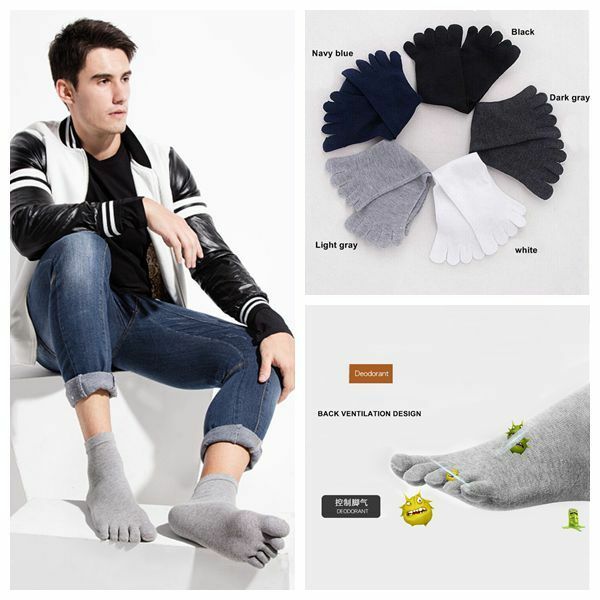 5 Pair New Wholesale Five Finger Socks Mens Womens Socks Cotton Sports Toe Sock