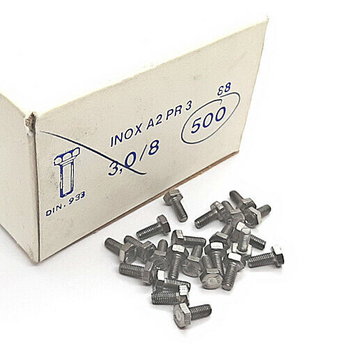 [300pcs] 933-2-3-8 M3X8/DIN933 ISO4017 SCREW