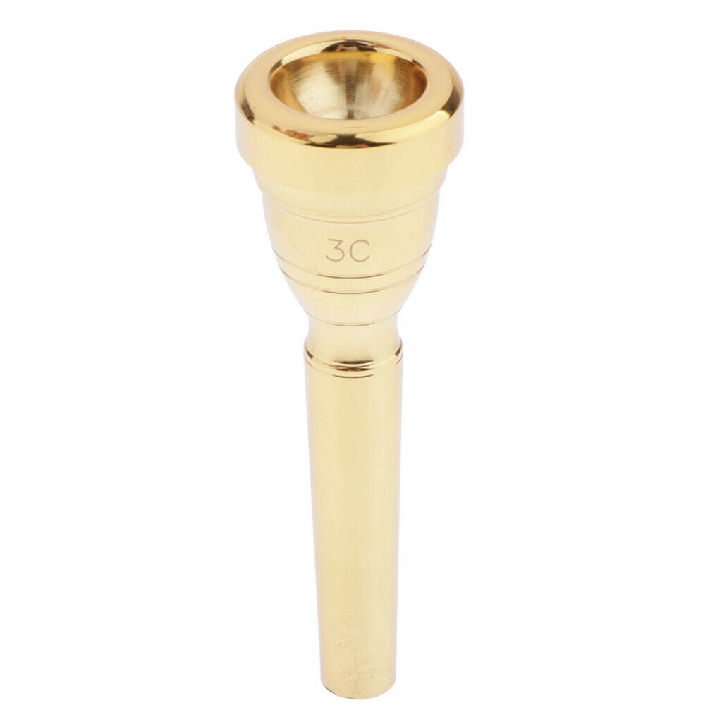 3C Size Rich Tone  Shape Golden Trumpet Mouthpiece Replacements Parts